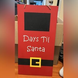 Days till Christmas chalk board countdown